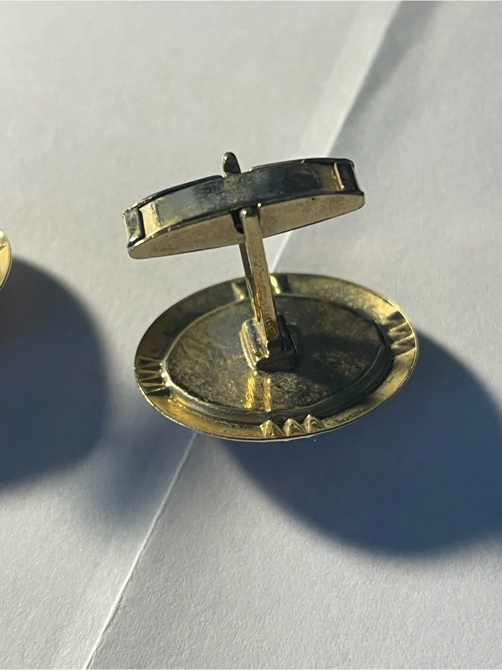 VTG gold tone watermelon cuff links
